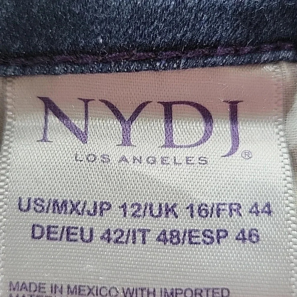 NYDJ Alina Ankle Jeans High Rise Medium Wash Size 12 - Picture 14 of 16